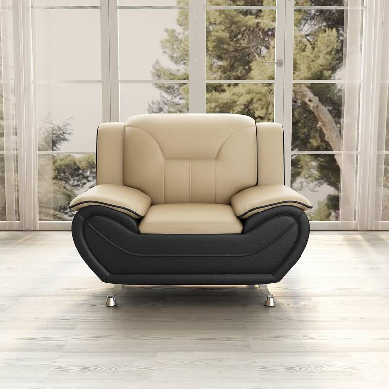 Sanuel 47.3" Wide Faux Leather Club Chair