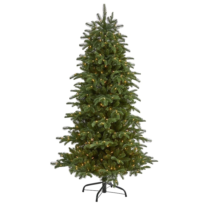 6ft. Fir Artificial Christmas Tree with 450 Clear Lights and 1598 Branches - Classic Full Holiday X-Mas Tree