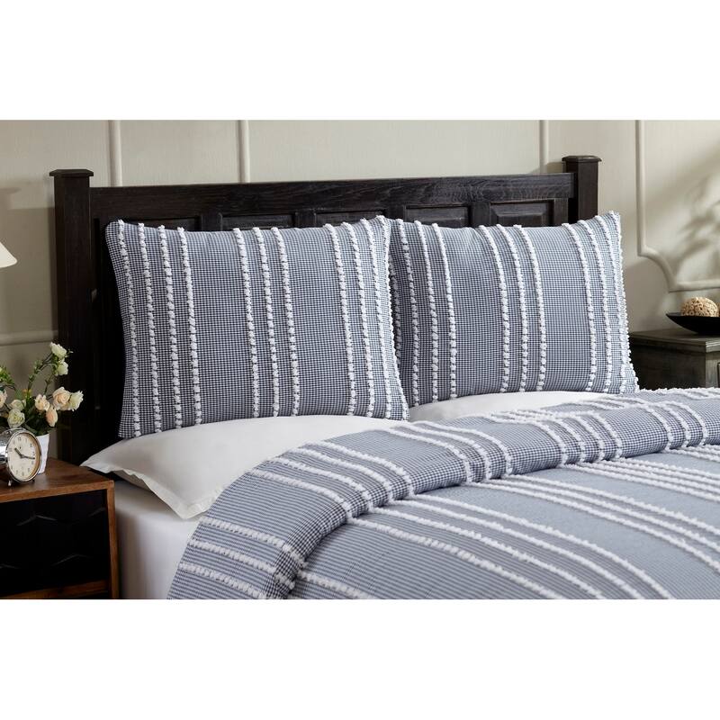 Better Trends Winston Comforter Set 100% Cotton Tufted Soft Plush Chenille Machine Washable Tumble Dry