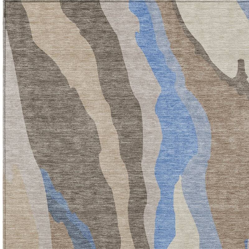 HomeRoots Abstract Transitional Rectangle Outdoor Rug