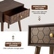 preview thumbnail 3 of 15, COSIEST Mid-Century Honeycomb 4 Legs Nightstands with Drawers