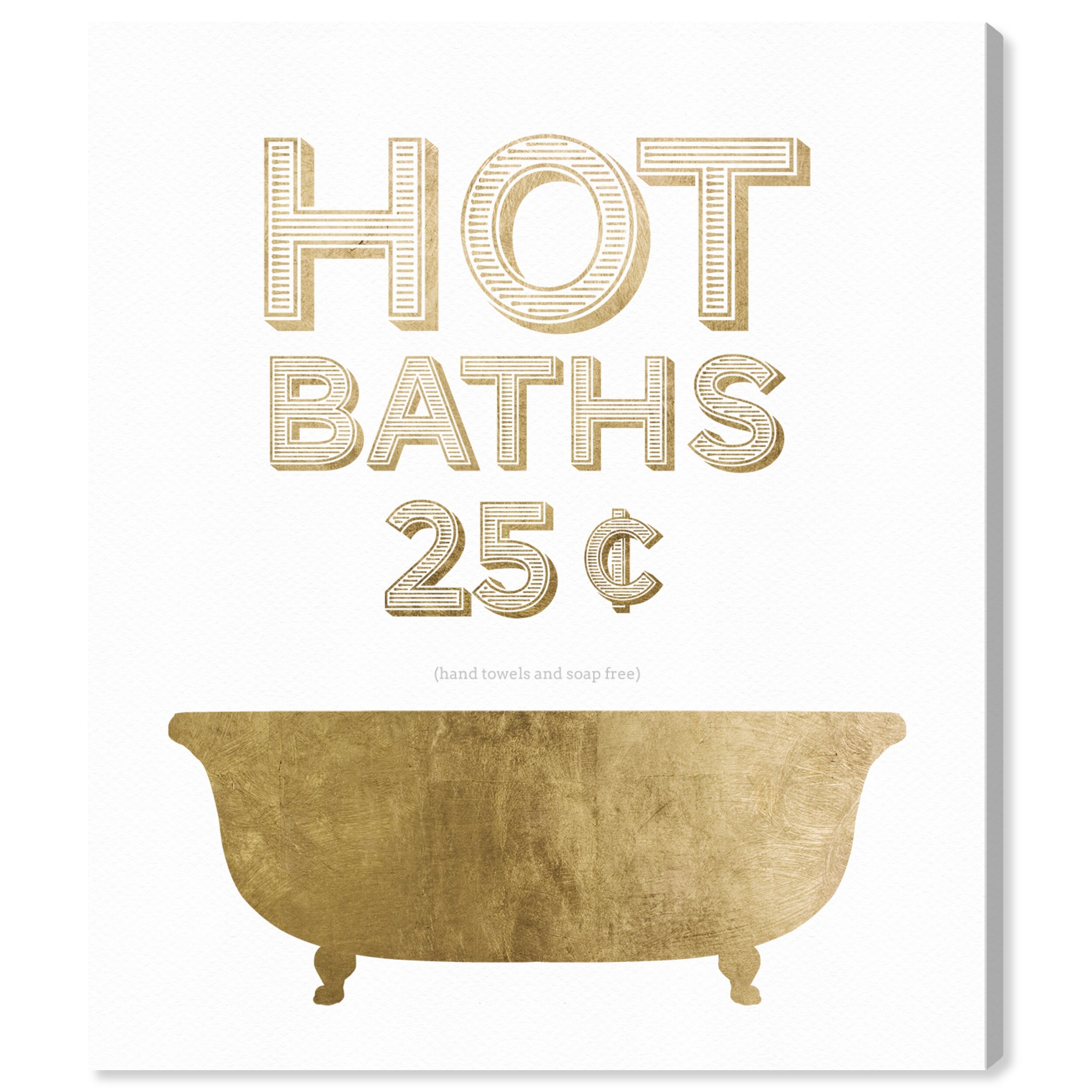 Oliver Gal 'Hot Baths' Bath and Laundry Wall Art Canvas Print
