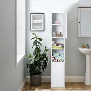 Bathroom Storage Cabinet with Shelf Narrow Corner Organizer - Bed Bath ...
