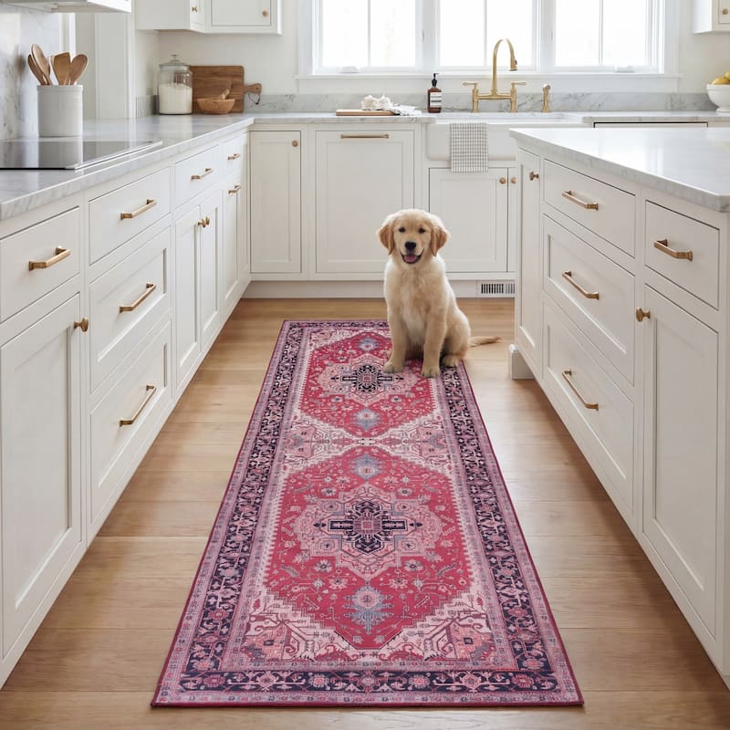 SAFAVIEH Tucson Machine Washable Slip Resistant Emmer Traditional Rug