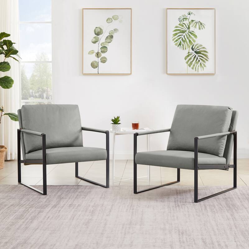 Modern 29.13" Arm Chair with Non-slip Adsorption Feet and Sturdy Metal Frame
