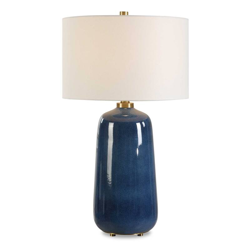 Uttermost Brae Blue Glaze Table Lamp - N/A
