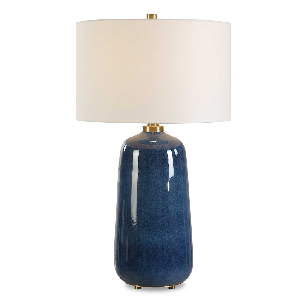 Uttermost Brae Blue Glaze Table Lamp - N/A
