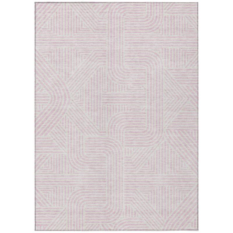 HomeRoots Abstract Transitional Rectangle Outdoor Rug