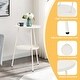 preview thumbnail 6 of 22, 2 Tier Round Patio Small Side Table, Metal Coffee Table for Indoor Outdoor