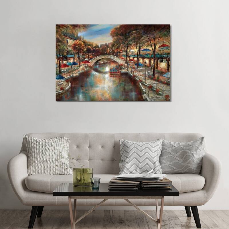 iCanvas "Evening On The Canal" by Ruane Manning Canvas Print - 32x48x1.5