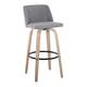 Option Grey Fabric/Black Round Footrest