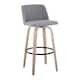 Option Grey Fabric/Black Round Footrest