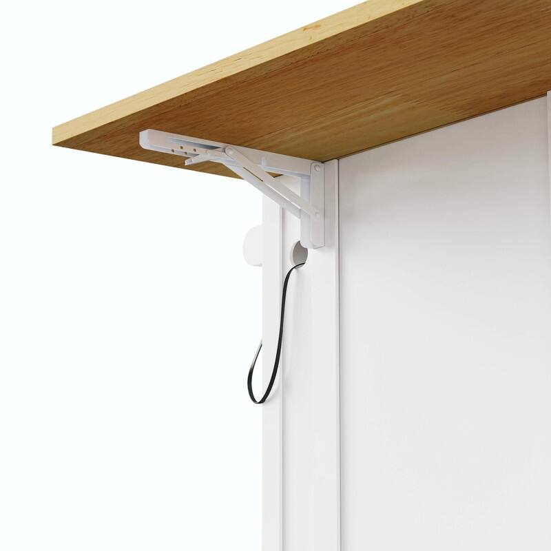 48" Rolling Kitchen Island with Drop Leaf, Power Outlet & 2 Bar Stools, Storage Cart with Drawers & Racks