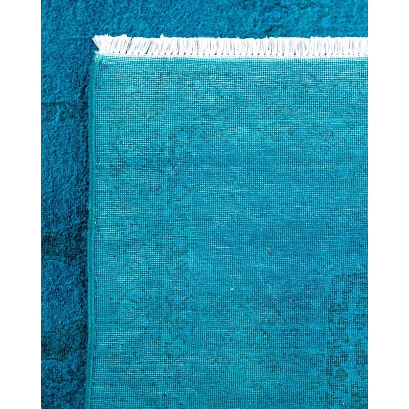 Contemporary Overdyed Wool Hand Knotted Area Rug - 3' 2" x 5' 1"