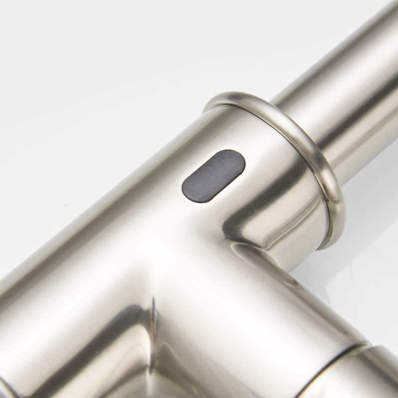 Single Hole Brushed Nickel Touchless Pull Down Kitchen Faucet