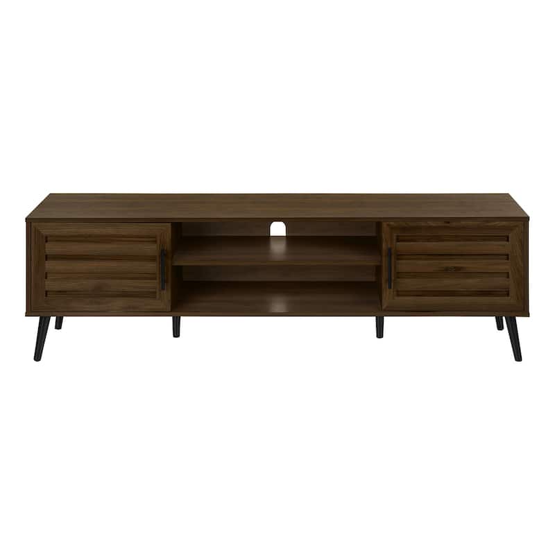 Tv Stand, 72 Inch, Console, Media Entertainment Center, Storage Drawers, Storage Cabinet, Brown Laminate, Transitional