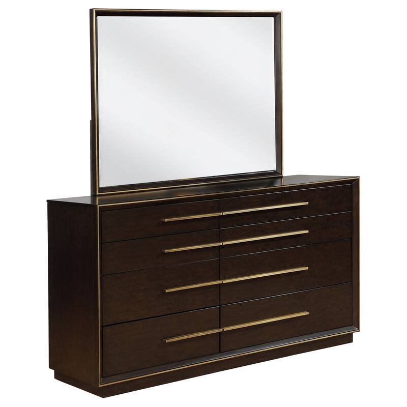 Durango 8-drawer Dresser Smoked Peppercorn - Dresser with Mirror (Smoked Peppercorn)