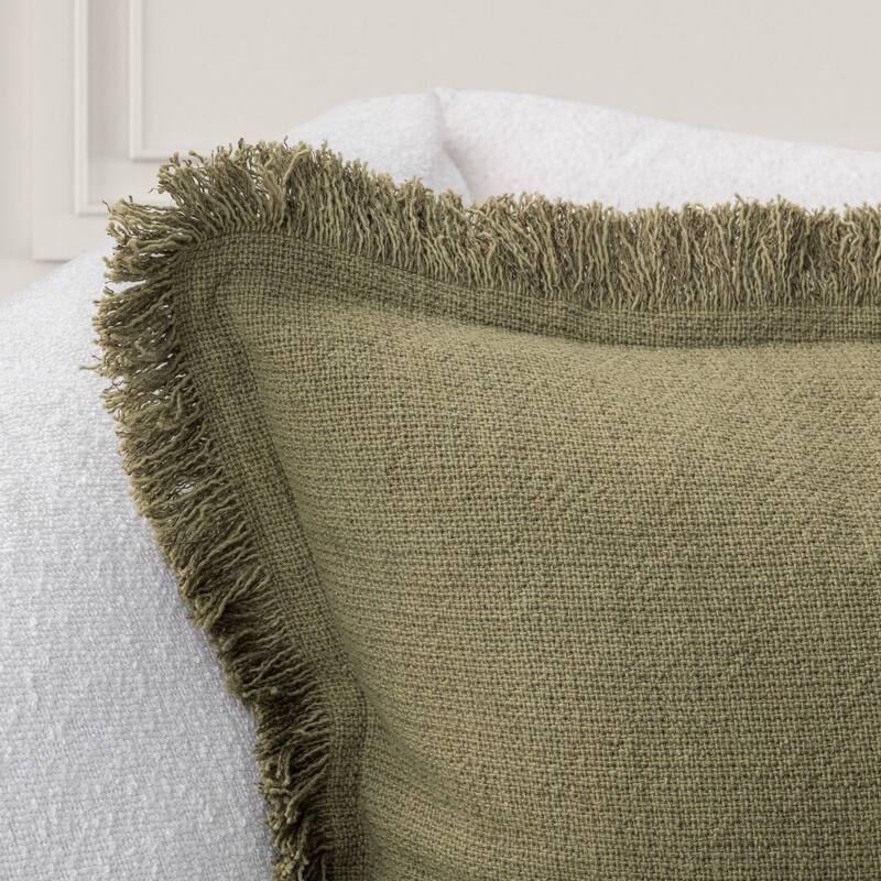 Villa by Classic Home Agatha 22" Linen Blend Throw Pillow