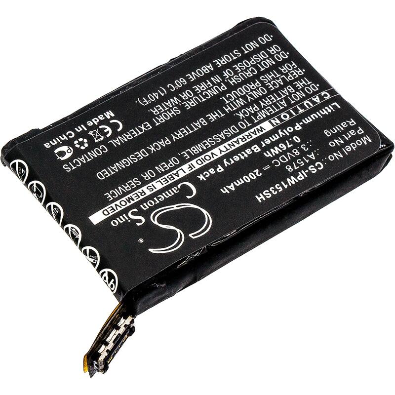 Battery for Apple MJ2X2LL/A MLC62LL/A MJ2T2LL Watch 38mm 42mm A1578 A1553 A1554 - Black