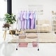 preview thumbnail 5 of 14, Rolling Garment Rack Clothes Metal Stand Shelf
