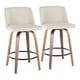 preview thumbnail 4 of 42, Carson Carrington Oscar Mid-Century Modern Counter Stool with Black Round Footrest (Set of 2) - N/A
