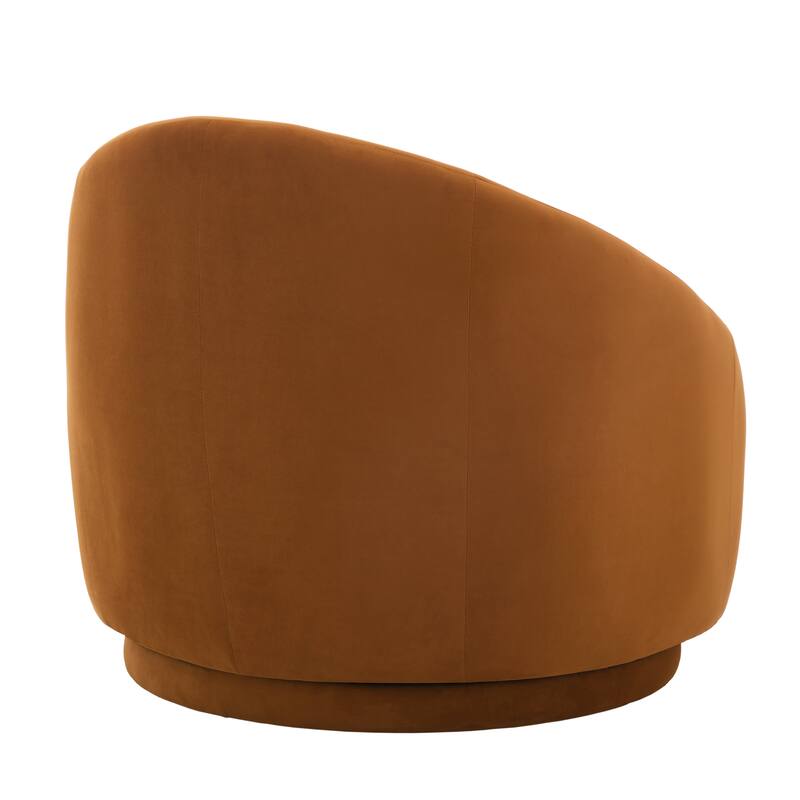 35" Wide Upholstered Swivel Accent Barrel Chairs (Set of 2)