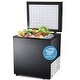 preview thumbnail 9 of 14, 1.8 Cu.Ft Chest Freezer with Removable Basket, Bottom Drain, 7-Level Thermostat, Freestanding Design for Home and Apartment