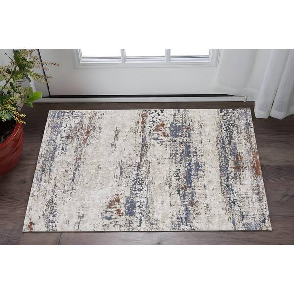 32x24 Rug Stylish Rectangle Area Rug with Abstract Design - 36' X '24' X '0.87 ...