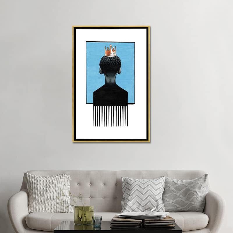 iCanvas "Little Prince Afropick" by Manasseh Johnson Framed Canvas Print