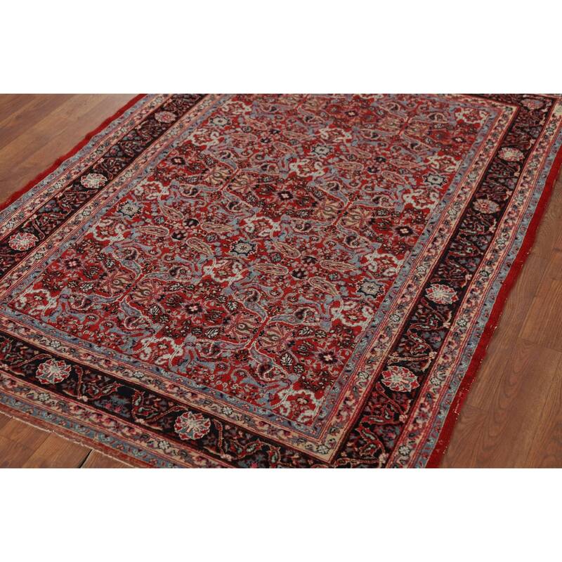 Vegetable Dye Senneh Accent Rug Handmade Wool Carpet - 3'4" x 5'0"