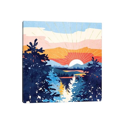iCanvas "Sunset Lake" by SpaceFrog Designs Canvas Print