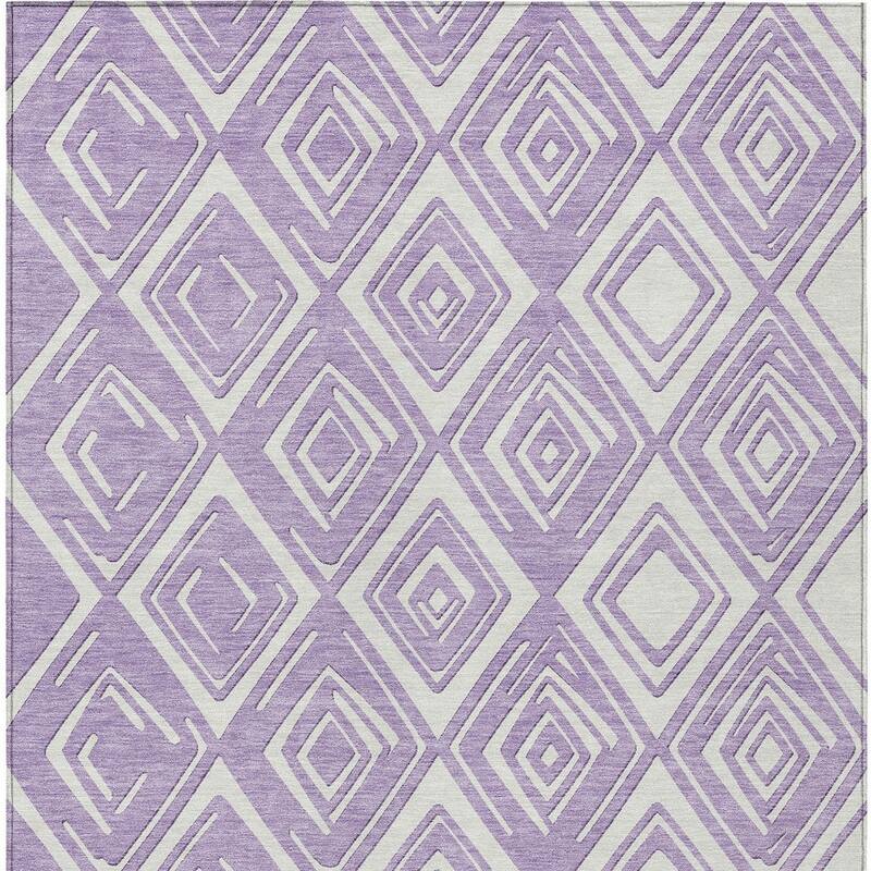 HomeRoots Geometric Transitional Rectangle Outdoor Rug