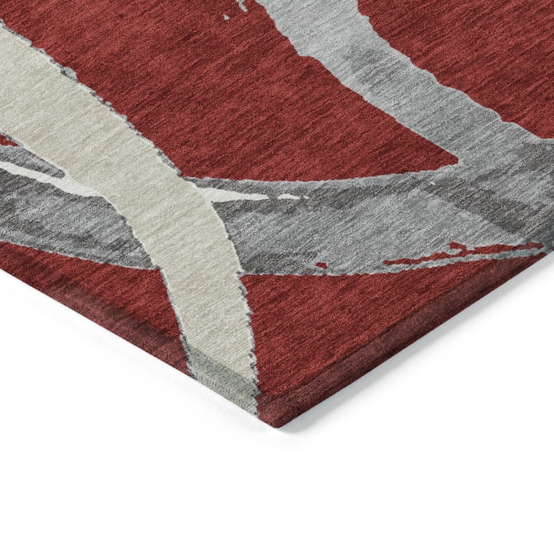 HomeRoots Abstract Transitional Rectangle Outdoor Rug