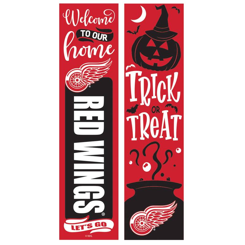 47" Double Sided Seasonal Porch Leaner, Detroit Red Wings - 47" x 11.25"