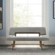 preview thumbnail 13 of 14, Channell Mid-Century 63" Upholstered Wood Entryway Dining Bench