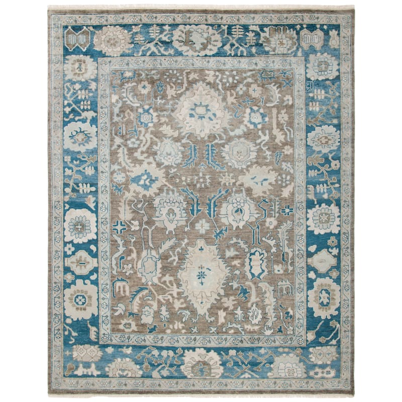 SAFAVIEH Couture Hand-knotted Sultanabad Anastazija Traditional Oriental Wool Rug - 9' x 12' - Blue