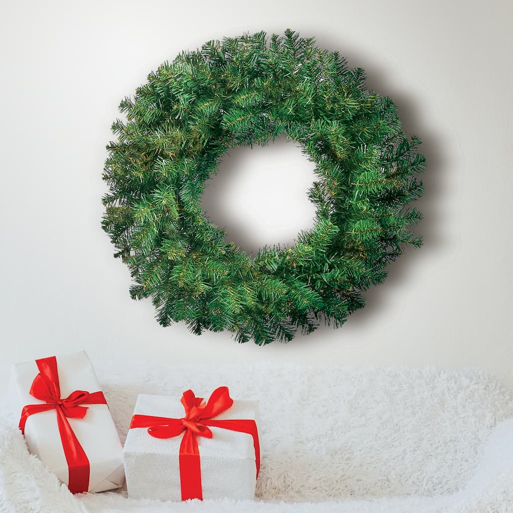 Hudson Valley Deluxe Wreath 20" 160t - Natural Green