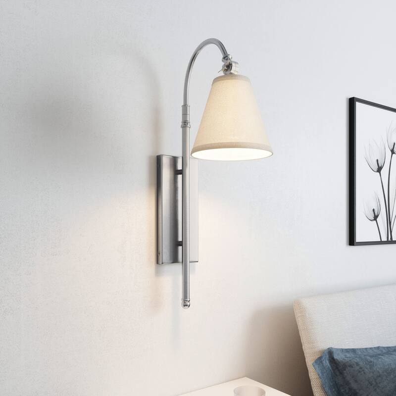 Brio Lighting Danica - 1 Light Dimmable Wall Sconce - Nickel