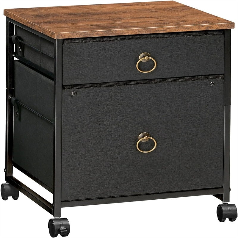 File Cabinet 2-Drawer Filing Cabinet - 15.7"D x 15.7"W x 19.6"H