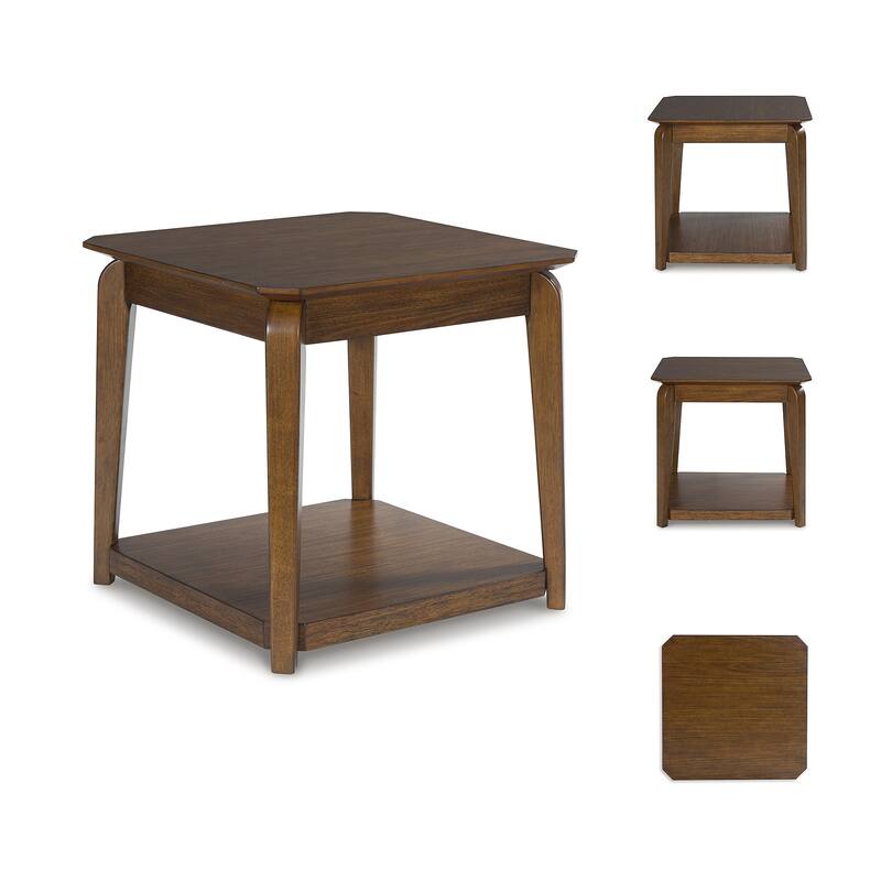 Signature Design by Ashley Trenmour Brown End Table - 25"W x 25"D x 24"H