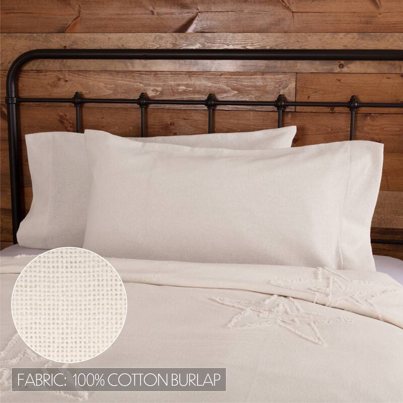 Burlap Pillow Case Set