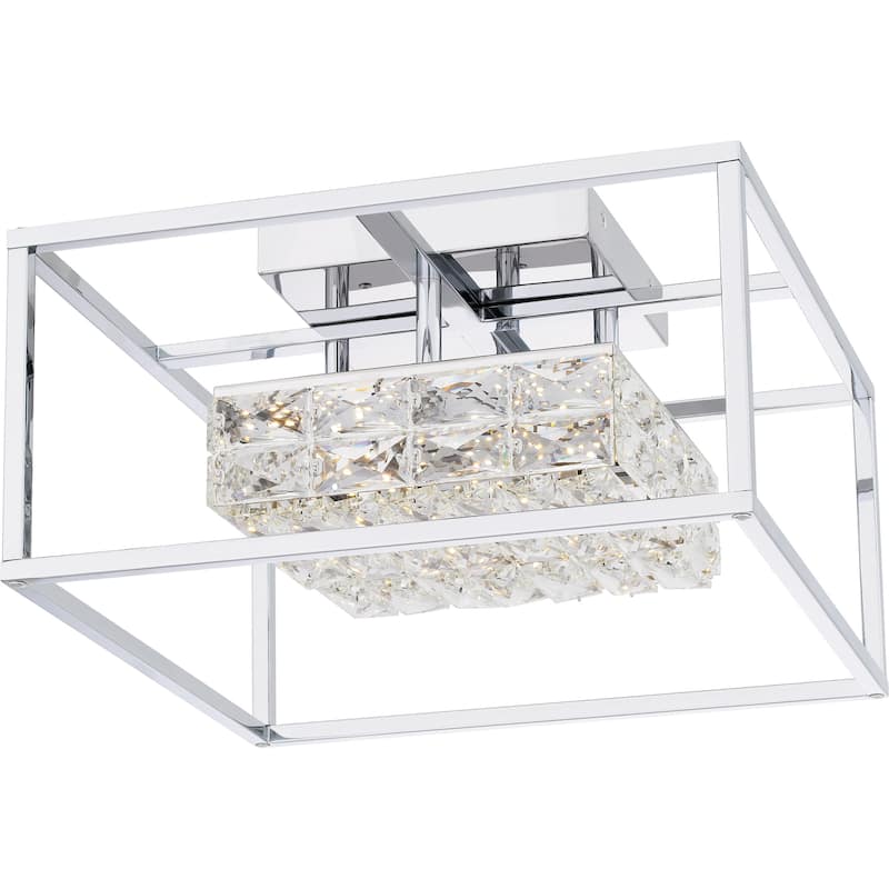 Dazzle Integrated LED Polished Chrome Semi-Flush Mount