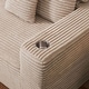preview thumbnail 46 of 48, 102.76" Corduroy Cloudy L Shaped Sofa with Headrests