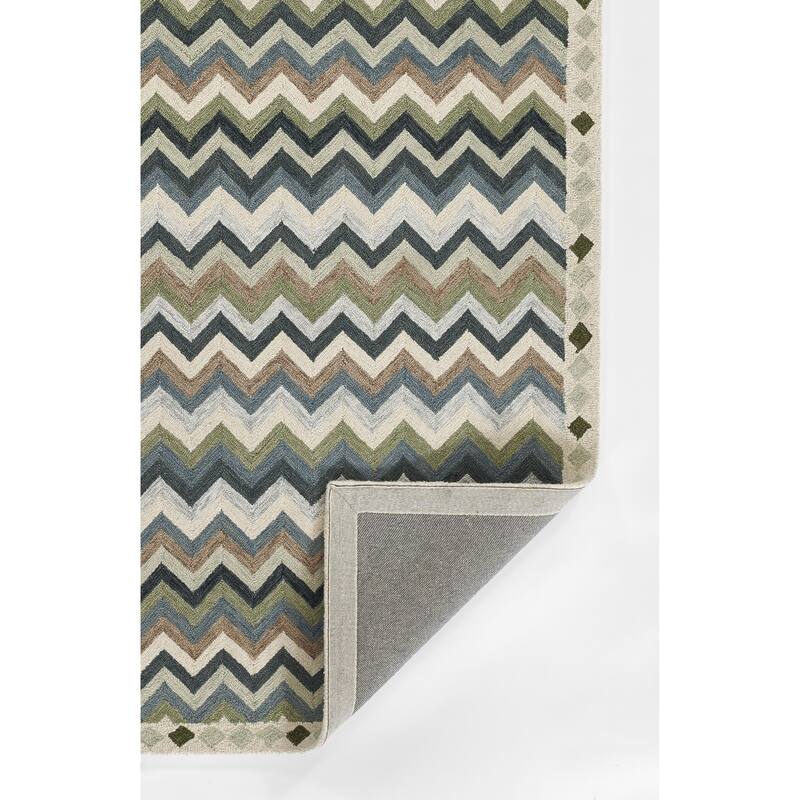 Erin Gates by Momeni Abbott Zigzag Stripe Hand Tufted Wool Area Rug