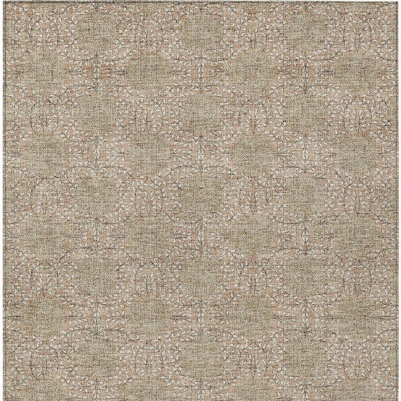 HomeRoots Damask Transitional Rectangle Outdoor Rug