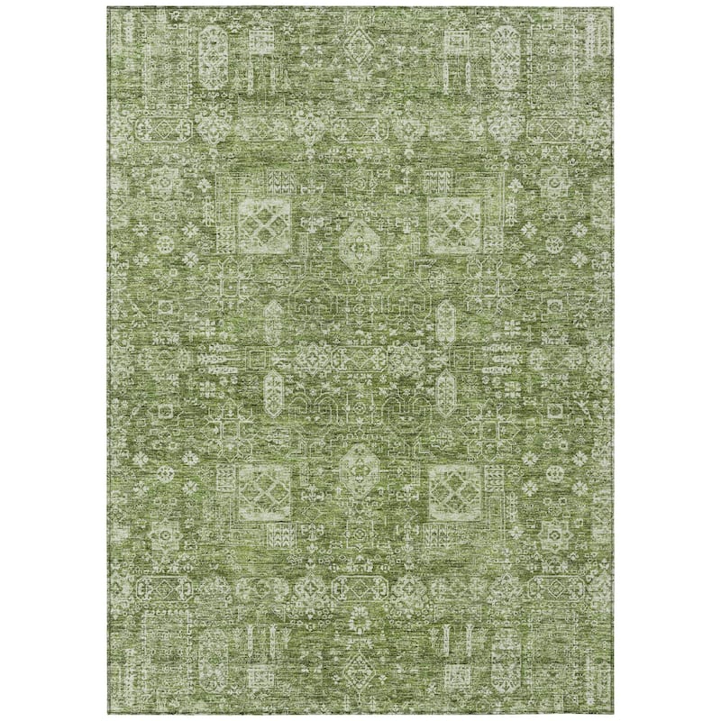 HomeRoots Oriental Transitional Rectangle Outdoor Rug