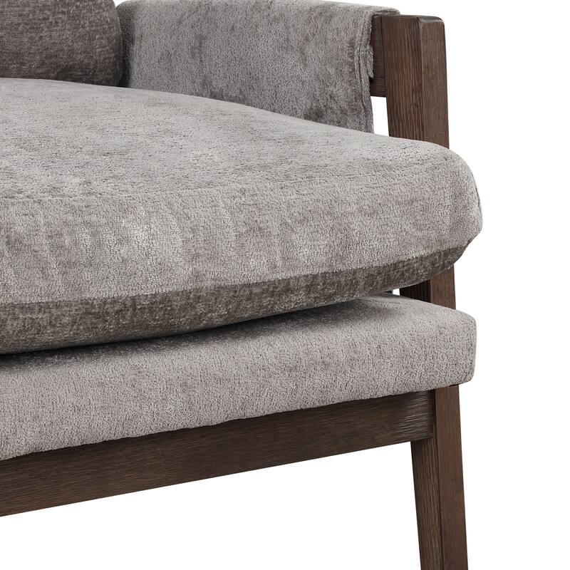 Lounge Chair Gray Upholstered Arm Chair Velvet Dining Chair Side Chair