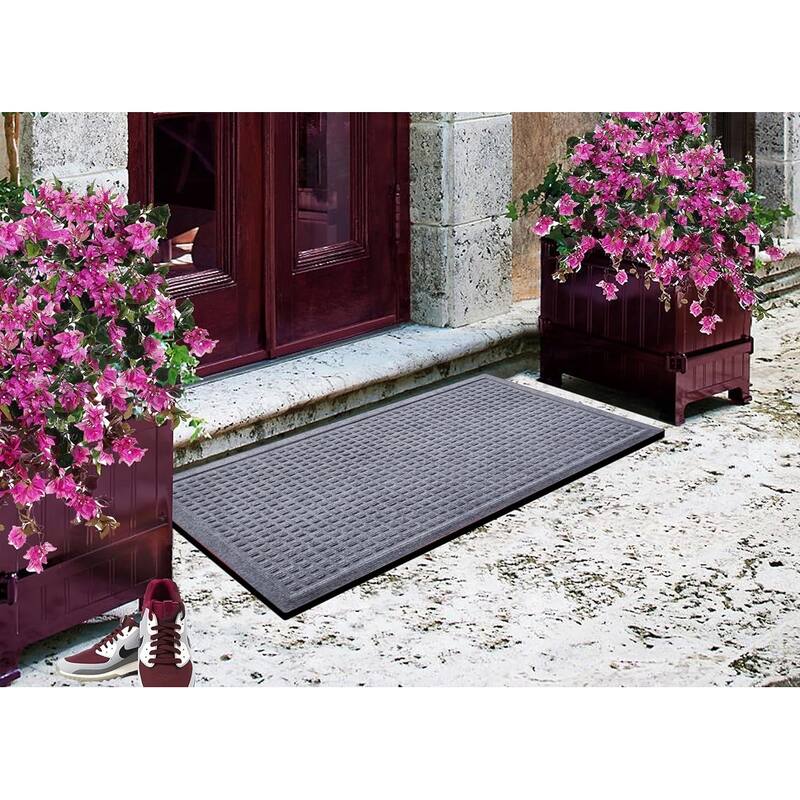A1HC New All Weather Superior Dirt and Moisture Absorbing Polypropylene Door Mat with Non-Slip Backing for Inside Outside Use