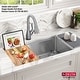 preview thumbnail 11 of 9, Delta Lorelai 32� Workstation Kitchen Sink Undermount 16 Gauge