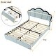 preview thumbnail 5 of 5, Full Size Upholstered Princess Platform Bed with LED and 2 Storage Drawers,Blue